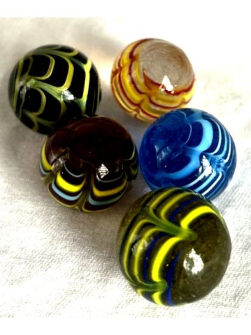House Of Marbles Shooter Marbles UV Glows 24mm Lot of 5